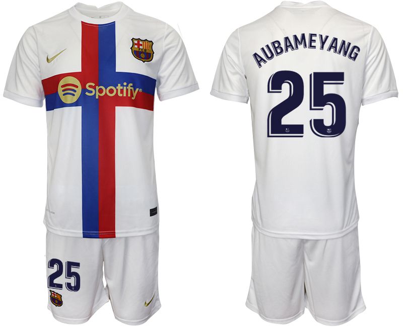 Men 2022-2023 Club Barcelona white away 25 Soccer Jersey